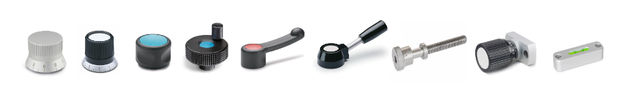 Nastavitveni elementi, vrtljivi gumbi, nastavitveni drsniki