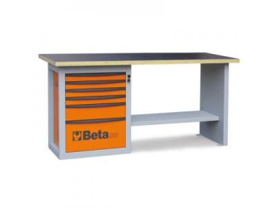 C59A - Delovni pult s polico in 6 predali