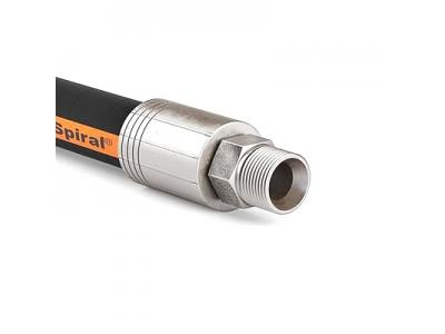 Spiral wire hose and couplings